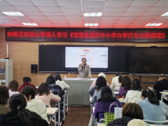衡阳市珠晖区实验小学深入学习《湖南省规范中小学办学行为20条规定》